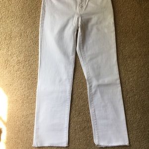 Ralph Lauren White Regal Straight Crop Jeans